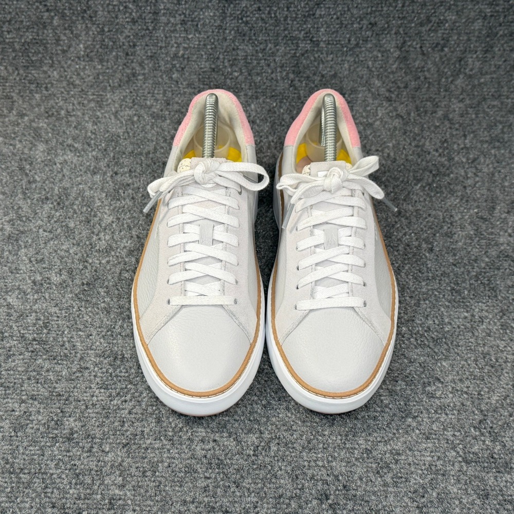 Cole Haan GrandPro Topspin Sneakers Women's 8 Grey Leather Low Lace Retro Shoes - Picture 3 of 12
